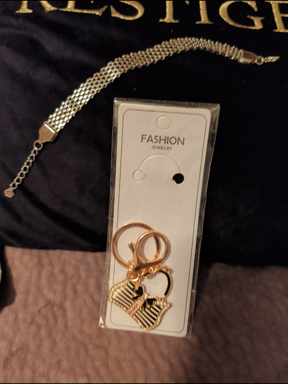 Charm Key Chain And Bracelet